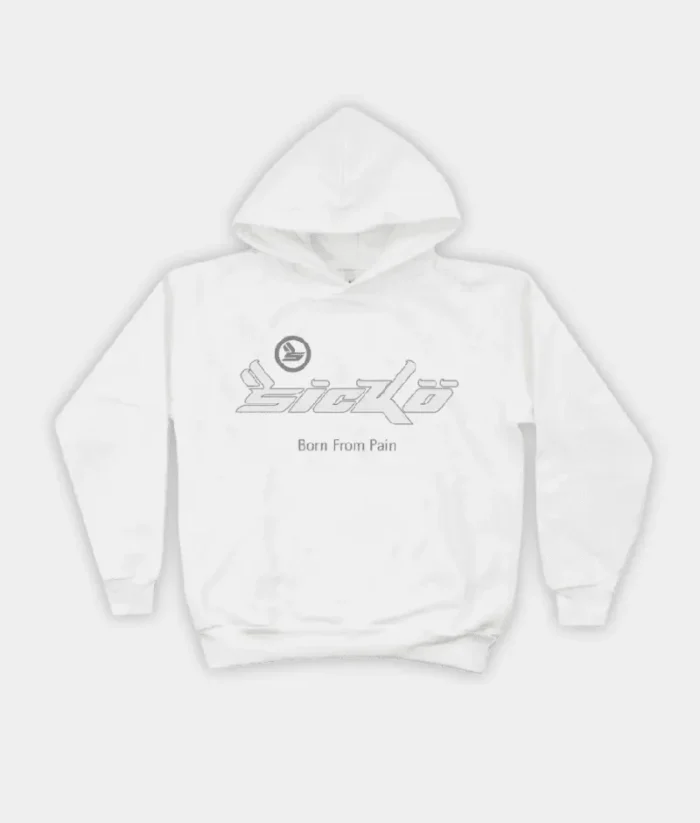 Sicko Cyber Monday Pain Hoodie White 1