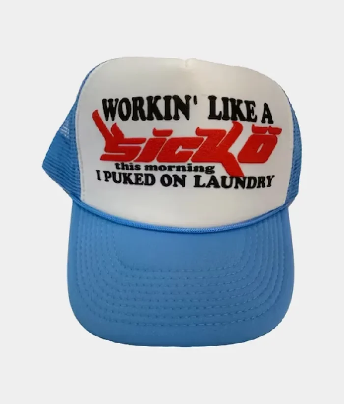 Sicko Laundry Trucker Hat Baby Blue White 1